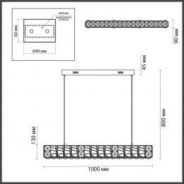 Odeon light 5071/40L HALL ODL24 493 золото/прозрачный/металл/хрусталь/стекло Люстра LED 40W 3700K VERSION  - 2 купить